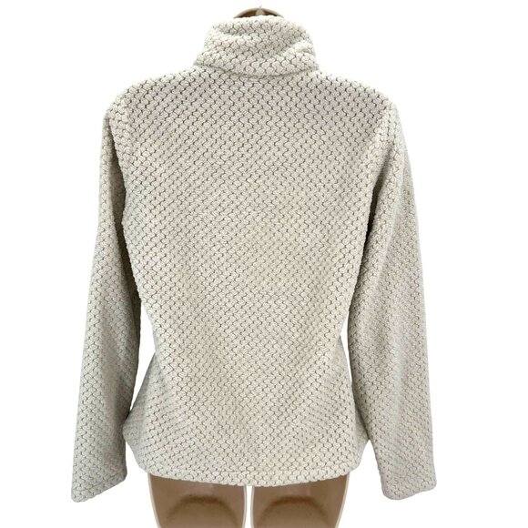 Columbia Womens White Fleece 1/4 Zip Pullover Sweater Size Small - Picture 9 of 11